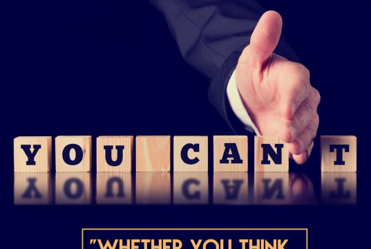 Aprenda inglês com citações #9: Whether you think you can... [Henry Ford]